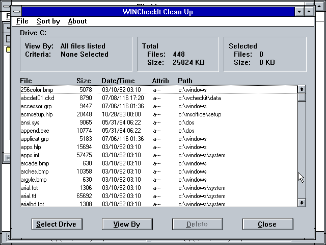 WINCheckIt 2.0 - CleanUp